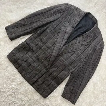 출시 예정 [ L ] 울 더블 테일러드 자켓 체크 무늬