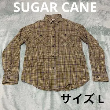 SUGAR CANE SC27063 트윌 체크 워크 긴팔 셔츠