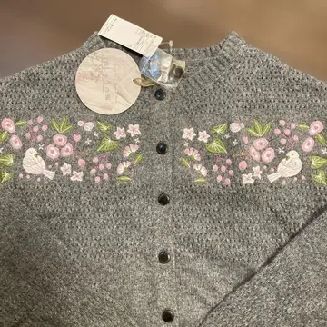 사만사 모스모스 아카베리아스 자수 니트 가디건 차콜