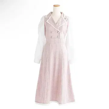 디어마이러브 로즈 셔츠 도킹 테일러드 원피스 유메텐보 빅 사이즈