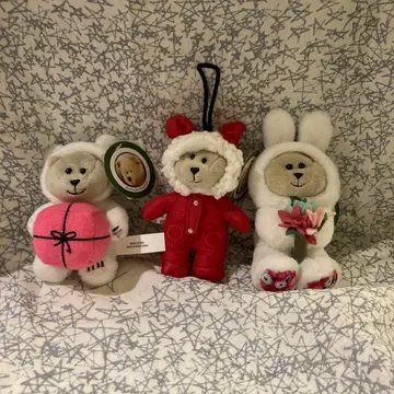 스타벅스 미니 베어리스타 세트 크리스마스 홀리데이 키링