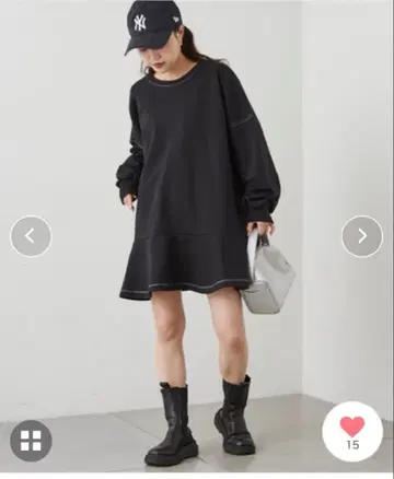 차오패닉 티피 미니 기장 맨투맨 원피스