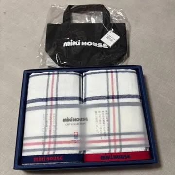 새상품 미사용 miki HOUSE 미키하우스 블랙 미니백 & 타월 세트