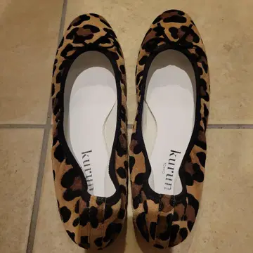 kurun 레오파드 무늬 플랫슈즈 사이즈 26cm 박스 없음