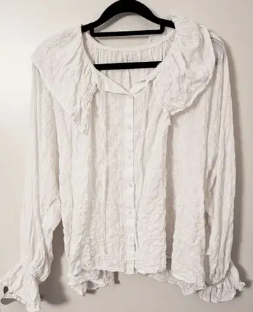 tumugu 츠무구 셔링 도비 2WAY 블라우스