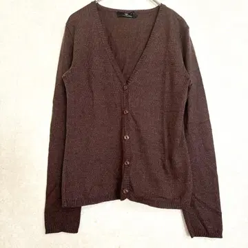 비바유 VIVAYOU 가디건 브라운 M 긴팔 모 함유 심플