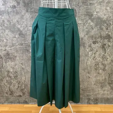 휴먼 우먼 플리츠 스카초 가우초 팬츠 그린(M)