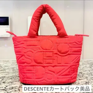 데상트 카트백 핑크 퀼팅 숄더 끈 포함