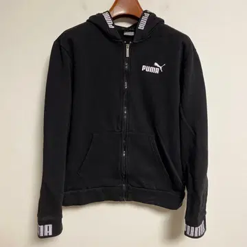 푸마 블랙 집업 속기모 후드 맨투맨 M ( L 상당 )