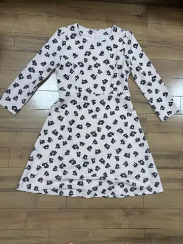 쿠레쥬 핑크 꽃무늬 원피스 M