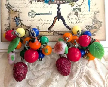 컬러풀 후르츠 디자인 귀찌 빈티지 레트로