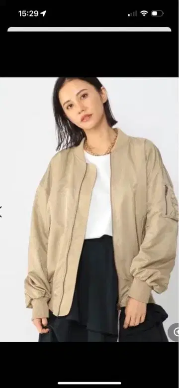 BARNYARDSTORM 세련된 베이지 MA-1 자켓