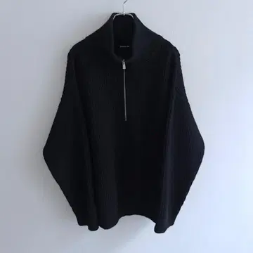 정가 4.4만 GALERIE VIE 하프 지퍼 니트 남성용 스웨터 블랙