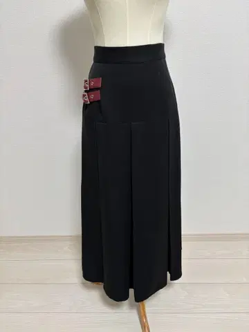 jouetie 턱 플리츠 벨트 롱 스커트