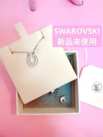 [ 미사용 새상품 ] 스와로브스키 Towards 목걸이 말굽, 화이트