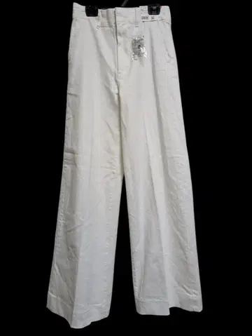 새상품 유니클로 화이트 와이드 트라우저 청바지 M 사이즈 데님
