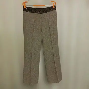 LA BOUTIQUE 베이지 브라운 플레어 팬츠 택 포함 미사용 새상품