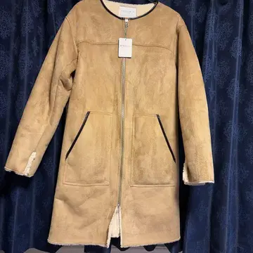 무스탕 코트 베이지 집업