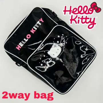 Hello Kitty 2way bag 블랙 에나멜 천사의 키티