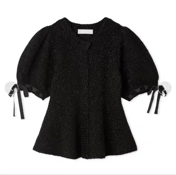 새상품 CELFORD 리본 디테일 페플럼 가디건