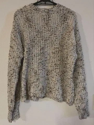 믹스 컬러 긴팔 니트 스웨터