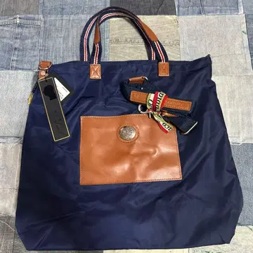 오로비안코 네이비 나일론 숄더&토트백