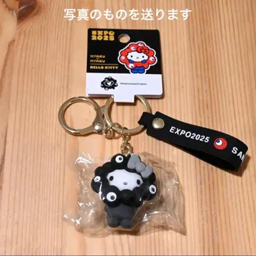 [키티] 산리오 미야쿠미야쿠 변신 입체 키링 블랙미야쿠