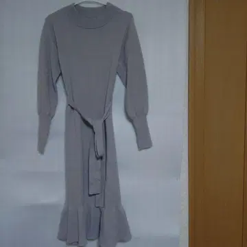 니트 원피스 리본 (clear