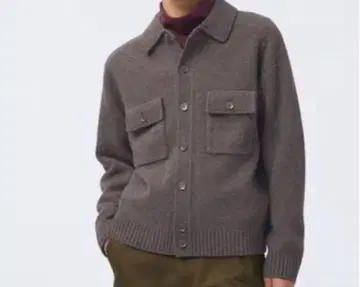 완판템 UNIQLO U 라무 니트 자켓 브라운 L 2024AW
