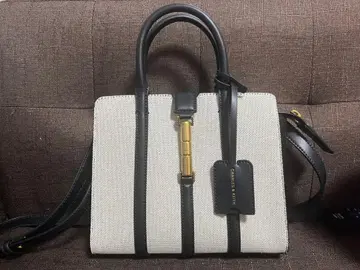 찰스앤키스 세시아 캔버스 메탈릭 악센트 토트백