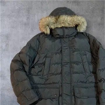 UNIQLO 퍼 후드 다운 자켓 블랙 XL 사이즈