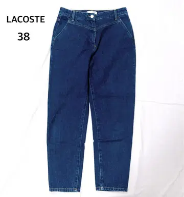 [ 새상품급 ] 라코 데님 팬츠 테이퍼드 팬츠 38 사이즈 소가죽 택