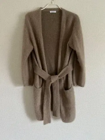 BEAUTY&YOUTH 헤어리 벨트 니트 가디건