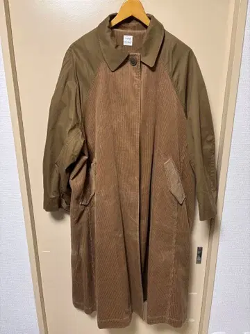 언그리드 코듀로이 롱 코트