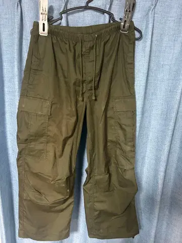 올리브 카고 팬츠 허리밴딩