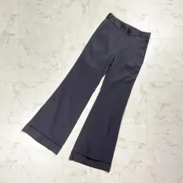 크리스찬 라크로와 새틴 와이드 팬츠 블랙 사이즈 36*HD200