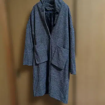 Yipinyich 체크 무늬 후드 부착 롱 코트