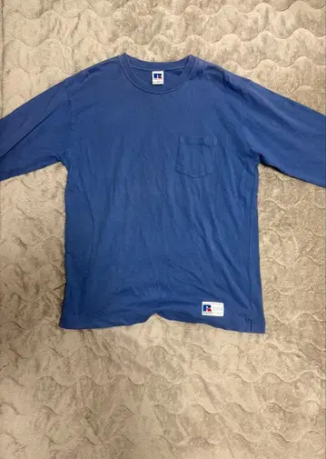 러셀 애슬레틱 긴팔 티셔츠 7부 소매 파랑