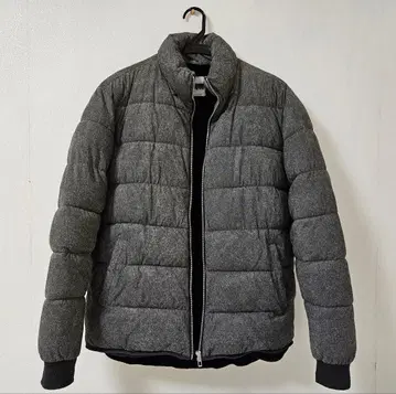 ZARA 그레이 다운 자켓 탈부착 후드