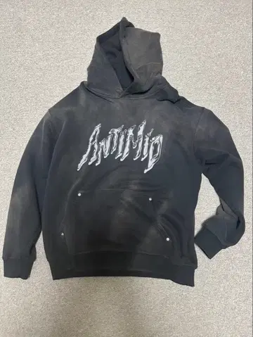 ANTIMID 블랙 후드티