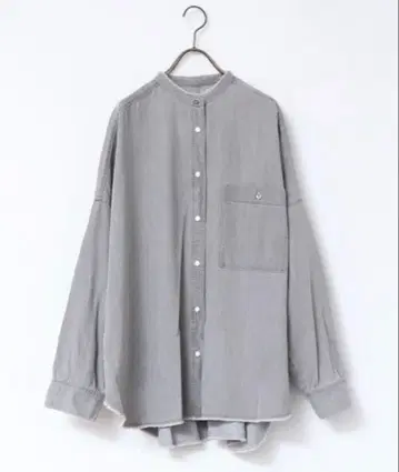 hunch 밴드 카라 오버 사이즈 데님 셔츠