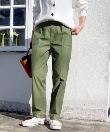 Spick & Span 백 새틴 이지 카고 팬츠