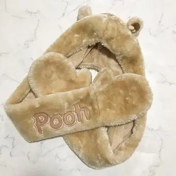 [ 새상품급 ] 디즈니 푸우 팬캡 머플러캡