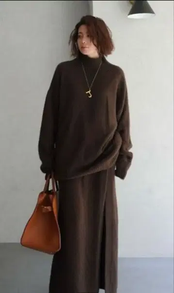 야크 니트 롱 스커트