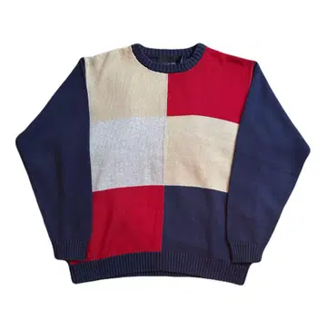 크레이지 패턴 BILL BLASS XL 크루넥 스웨터