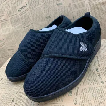 새상품 여성용 24.0cm 나비 벨크로 테이프 재활 신발 블랙 626