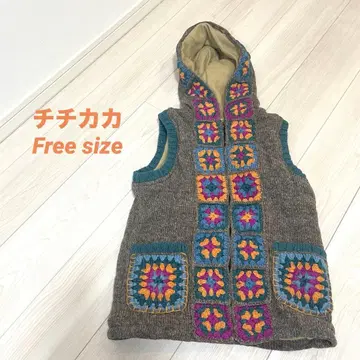 티티카카: 후드 부착 자수 디자인 자켓 프리 사이즈 택 포함