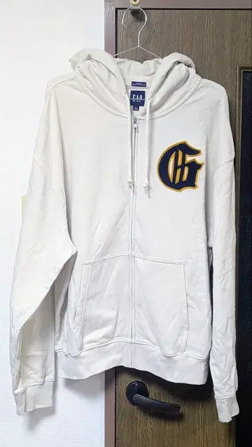 GAP 풀 집업 후드티 크림색