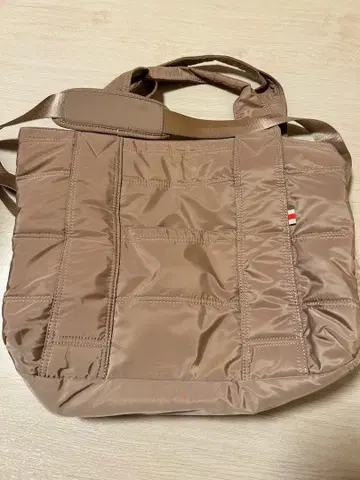 베이지 나일론 토트백 L size