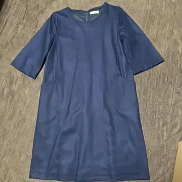 투모로우랜드 7부 소매 원피스 다크 네이비